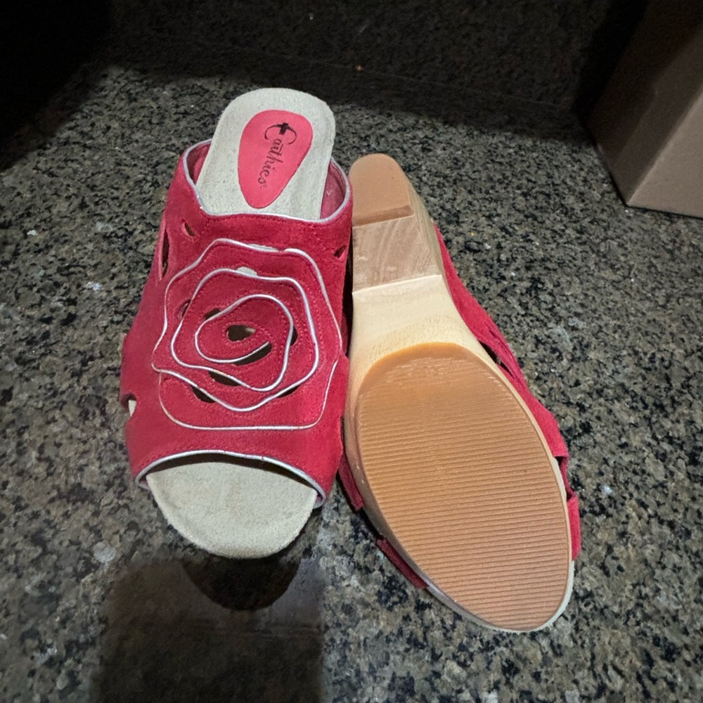Earthies platform Red sandals - Picture 5 of 8